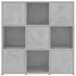  Bibliotecă, gri beton, 90 x 30 x 90 cm, lemn prelucrat