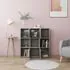  Bibliotecă, gri beton, 90 x 30 x 90 cm, lemn prelucrat