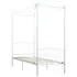  Cadru de pat cu baldachin, alb, 100 x 200 cm, metal