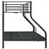 Cadru de pat supraetajat, negru, 140 x 200/90 x 200 cm, metal
