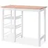  Set mobilier de bar, 3 piese, alb, MDF