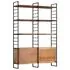  Bibliotecă cu 4 niveluri, 124 x 30 x 180 cm lemn masiv reciclat