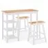  Set mobilier de bar, 3 piese, alb, MDF