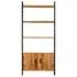  Bibliotecă cu 4 rafturi 80x30x180 cm lemn masiv mango nefinisat