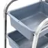  Cărucior de bucătărie cu recipiente din plastic, 82x43,5x93 cm