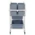  Cărucior de bucătărie cu recipiente din plastic, 82x43,5x93 cm