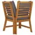  Set mobilier de grădină, 3 piese, perne gri închis, lemn acacia