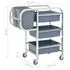  Cărucior de bucătărie cu recipiente din plastic, 82x43,5x93 cm
