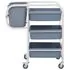  Cărucior de bucătărie cu recipiente din plastic, 82x43,5x93 cm