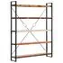  Bibliotecă cu 5 rafturi, 140 x 30 x 180 cm, lemn masiv reciclat