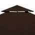  Acoperiș de pavilion, 2 niveluri, maro, 3x3 m, 310 g/m²