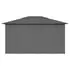  Cort de grădină cu perdele, antracit, 4 x 3 m