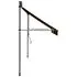 Copertină retractabilă manual cu LED, portocaliu & maro, 300 cm