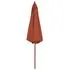  Umbrelă de exterior cu stâlp din lemn, 300 cm, teracotă