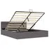  Cadru pat hidraulic, depozitare, LED, gri, 160x200 cm piele eco 