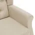  Fotoliu cu taburet pentru picioare, crem, material textil