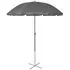  Șezlonguri de plajă cu umbrelă, negru, aluminiu 