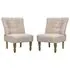  Scaune în stil franțuzesc, 2 buc., crem, material textil