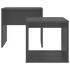  Set măsuțe de cafea, negru, 48x30x45 cm, lemn prelucrat