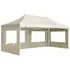  Cort de petrecere pliabil cu pereți, crem, 6 x 3 m, aluminiu
