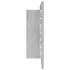  Dulap de baie cu oglindă & LED, gri beton, 90x12x45 cm acril
