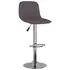  Scaune de bar, 2 buc., gri taupe, material textil