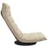  Scaun de podea pivotant, crem, material textil