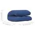  Scaun de podea pliabil, albastru, material textil