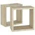  Rafturi de perete cub, 2 buc., stejar sonoma, 30x15x30 cm