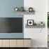  Rafturi de perete 2 buc. gri beton 80x11,5x18 cm lemn prelucrat