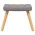  Scaun de relaxare cu taburet,taupe, textil