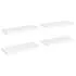  Rafturi de perete suspendate, 4 buc., alb, 60x23,5x3,8 cm, MDF