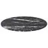  Blat masă, negru, Ø30x0,8 cm, sticlă securizată, design marmură
