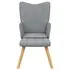  Scaun de relaxare cu taburet, gri deschis, textil
