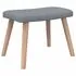  Scaun de relaxare cu taburet, gri deschis, textil
