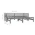  Pat extensibil de zi, gri, 2x(90x200) cm, lemn masiv de pin
