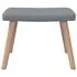  Scaun de relaxare cu taburet, gri deschis, textil