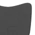  Scaun de relaxare cu taburet, negru, textil