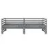  Pat extensibil de zi, gri, 2x(90x200) cm, lemn masiv de pin