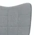 Scaun de relaxare cu taburet, gri deschis, textil