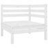  Set mobilier de grădină, 12 piese, alb, lemn masiv de pin