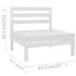  Set mobilier de grădină, 12 piese, alb, lemn masiv de pin