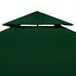  Copertină de rezervă acoperiș pavilion, verde, 3x4 m, 310 g/m²