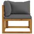  Set mobilier de grădină cu perne, 4 piese, lemn masiv de acacia
