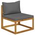  Set mobilier de grădină cu perne, 4 piese, lemn masiv de acacia