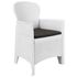  Set mobilier bistro, 3 piese, alb, plastic, aspect ratan