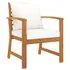  Set mobilier de grădină cu perne, 5 piese, lemn masiv acacia