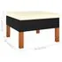  Set mobilier de grădină cu perne, 9 piese, negru, poliratan