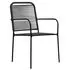  Set mobilier de grădină, 9 piese, negru, sfoară bumbac și oțel