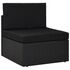  Set mobilier de grădină, 7 piese, negru, poliratan